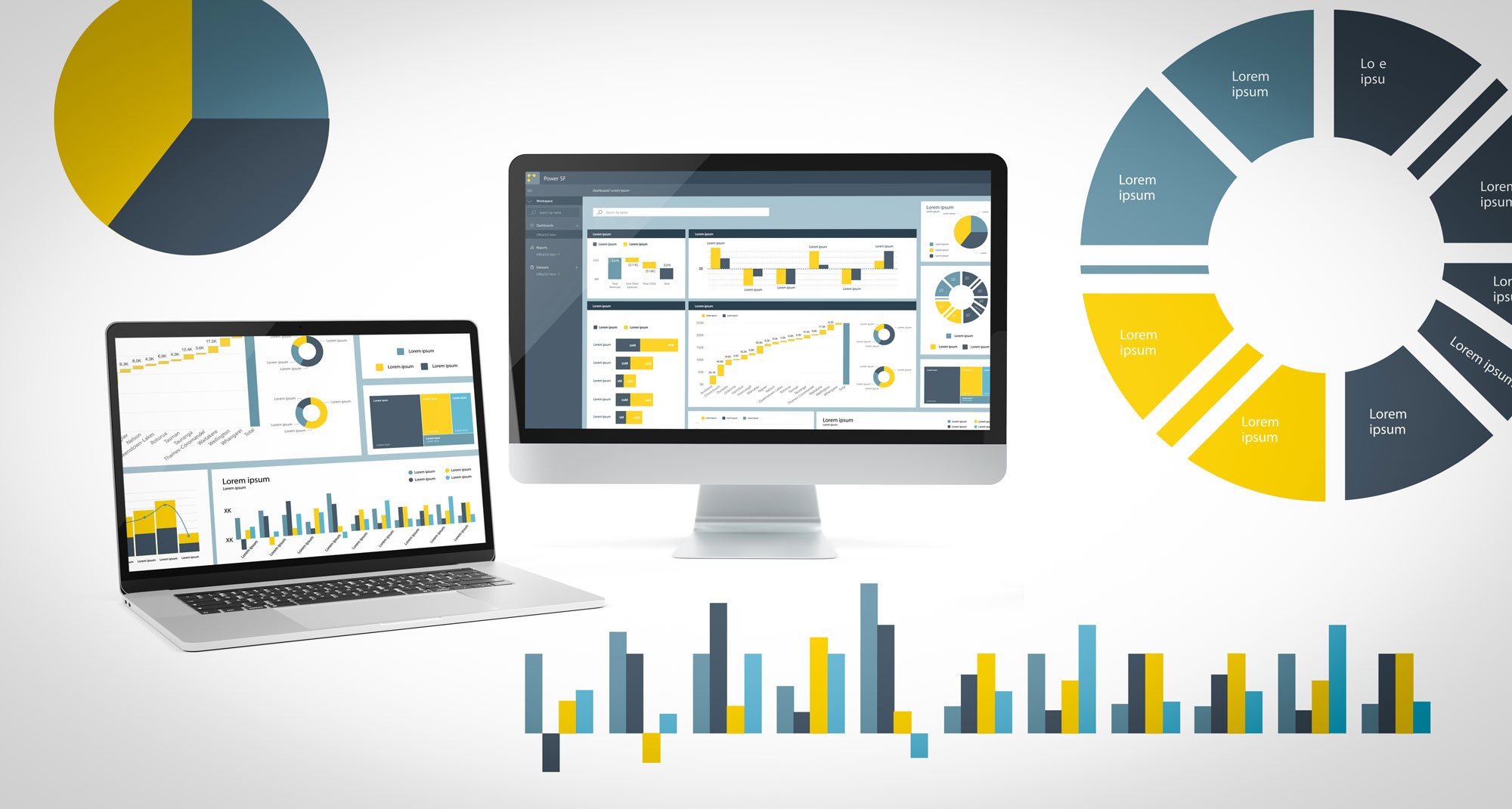 Power BI produces concise reports for both large and small business needs.